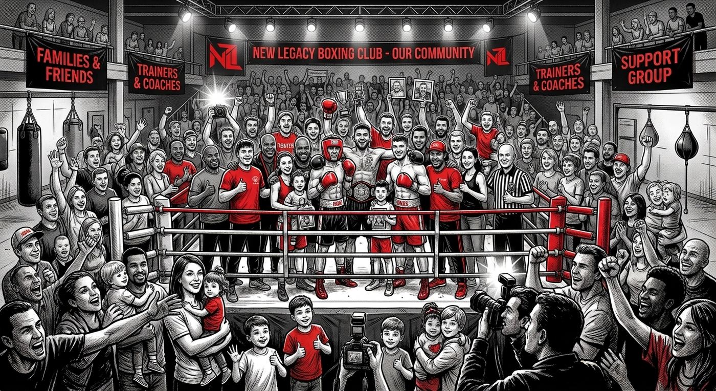 Families and members together at the gym
